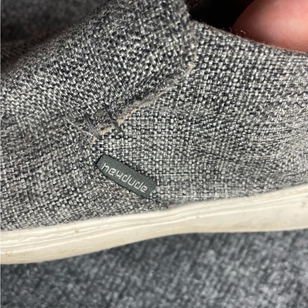 HEY DUDE Women’s Peyton Shoe Grey Black slip on size: 6 - Picture 4 of 11
